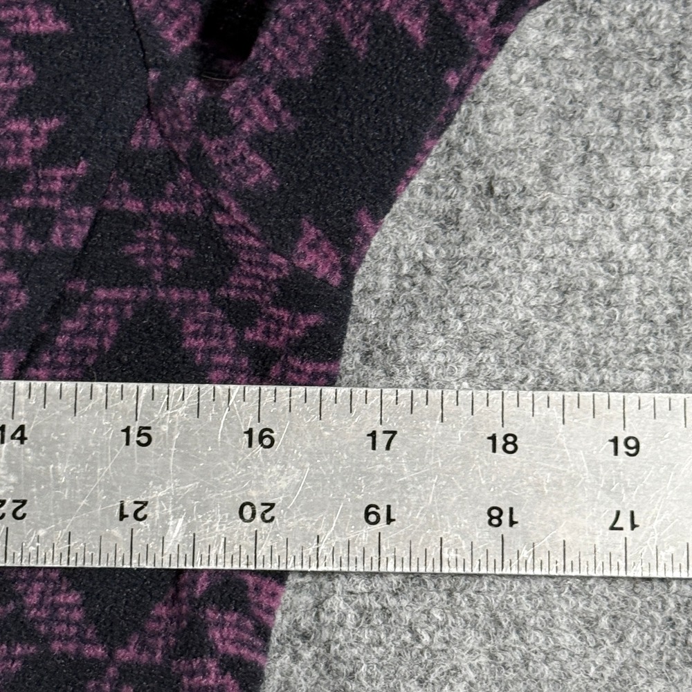 Columbia Womens‎ XS Full Zip Fleece Jacket Purple Black Geometric Aztec Pattern - Picture 5 of 7